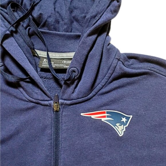 Under Armour NFL Combine Authentic New England Patriots Men Hooded Jacket Size L - Picture 8 of 13